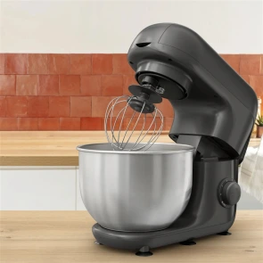 Кухонна машина Tefal Bake Essential 800Вт, чаша-метал, корпус-метал/пластик, насадок-4, чорний №11