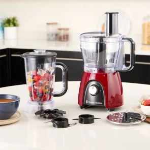 Кухонная машина Russell Hobbs Desire Red, 600Вт, чаша-пластик, корпус-пластик, насадок-4, красный №8