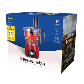 Кухонная машина Russell Hobbs Desire Red, 600Вт, чаша-пластик, корпус-пластик, насадок-4, красный №9
