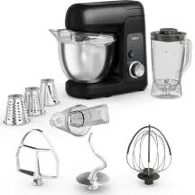 Кухонная машина Tefal Bake Partner 1100Вт, чаша-металл, корпус-пластик, насадок-6, черный
