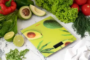 Ваги Ardesto кухонні Avocado, 5кг, AAAx2 в комплекті, скло, багатокольоровий №3