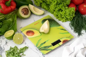 Ваги Ardesto кухонні Avocado, 5кг, AAAx2 в комплекті, скло, багатокольоровий №4
