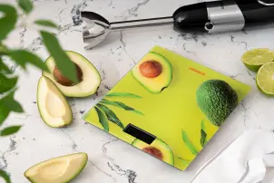 Ваги Ardesto кухонні Avocado, 5кг, AAAx2 в комплекті, скло, багатокольоровий №5