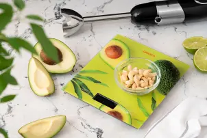 Ваги Ardesto кухонні Avocado, 5кг, AAAx2 в комплекті, скло, багатокольоровий №6