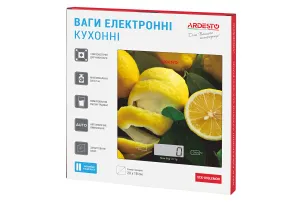 Весы Ardesto кухонные Lemon, 5кг, AAAx2 в комплекте, стекло, многоцветный №11