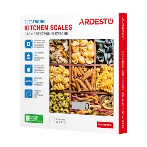 Весы Ardesto кухонные Pasta, 5кг, AAAx2 в комплекте, стекло, многоцветный. №8