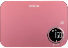 Весы Sencor кухонные, 5кг, подключение к смартфону, AAAx2, пластик, красный
