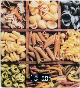 Весы Ardesto кухонные Pasta, 5кг, AAAx2 в комплекте, стекло, многоцветный. №9