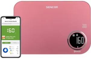 Ваги Sencor кухонні, 5кг, підключення до смартфону, AAAx2, пластик, червоний №5