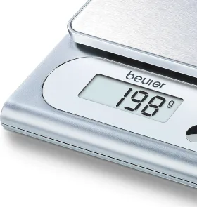 Весы Beurer кухонные, 3кг, СR2032x1 в комплекте, металл, серый №4