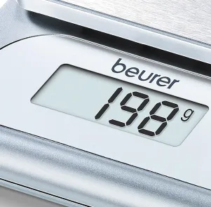Весы Beurer кухонные, 3кг, СR2032x1 в комплекте, металл, серый №5