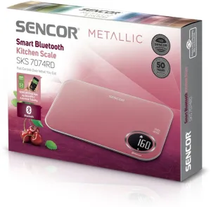 Ваги Sencor кухонні, 5кг, підключення до смартфону, AAAx2, пластик, червоний №10