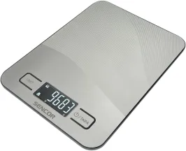 Весы Sencor кухонные, 10кг, подключение к смартфону, AAAx2, серый