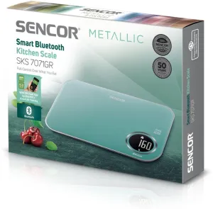 Ваги Sencor кухонні, 5кг, підключення до смартфону, AAAx2, пластик, зелений №10