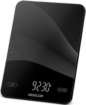 Весы кухонные Sencor, 10кг, аккумулятор 250mAh, USB-C, смысл. упр., стекло, черный