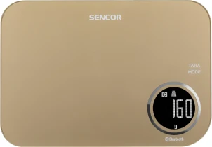 Весы Sencor кухонные, 5кг, подключение к смартфону, AAAx2, пластик, бронзовый №2