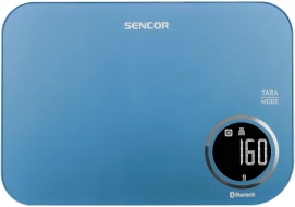 Весы Sencor кухонные, 5кг, подключение к смартфону, AAAx2, пластик, синий