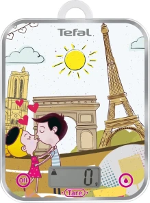Весы Tefal кухонные Optiss Decor, 5кг, AAAx2 в комплекте, стекло, разноцветный №1