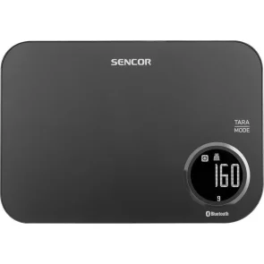 Весы Sencor кухонные, 5кг, подключение к смартфону, AAAx2, пластик, черный №2