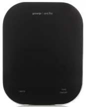 Весы Gorenje кухонные, 10кг, AAAx3 в комплекте, стекло, черный