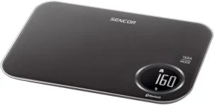 Весы Sencor кухонные, 5кг, подключение к смартфону, AAAx2, пластик, черный №6