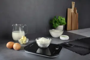 Ваги Gorenje кухонні, 10кг, AAAx3 в комплекті, скло, чорний №3