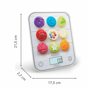 Весы Tefal кухонные Optiss Cake Pops, 5кг, AAAx2 в комплекте, стекло, разноцветные №5
