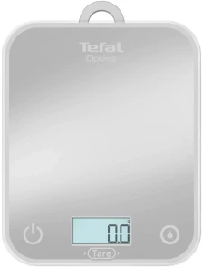 Ваги Tefal кухонні Optiss, 5кг, AAAx2 в комплекті, скло, срібло №1
