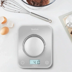 Ваги Tefal кухонні Optiss, 5кг, AAAx2 в комплекті, скло, срібло №7