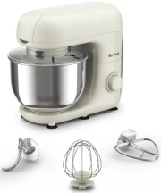Миксер Tefal планетарный Bake Essential 800Вт, насадки-3, чаша-нерж., металл, 4.8л, белый