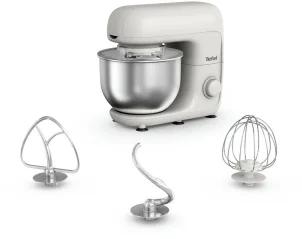 Міксер Tefal планетарний Bake Essential 800Вт, насадки-3, чаша-нерж., метал, 4.8л, білий №2
