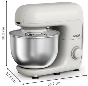 Міксер Tefal планетарний Bake Essential 800Вт, насадки-3, чаша-нерж., метал, 4.8л, білий №6