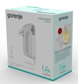 Міксер Gorenje ручний 345Вт, насадки-4, турборежим, білий №6