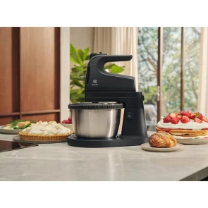 Міксер Electrolux стаціонарний 500Вт, насадки-4, чаша-метал, 3.5л, сірий темний №10