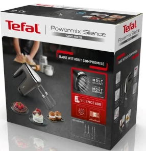 Міксер Tefal ручний Powermix Silence 600Вт, насадки-4, турборежим, сіро-чорний №10