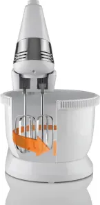 Міксер Gorenje стаціонарний 500Вт, насадки-4, чаша-пластик, 3л, білий №7