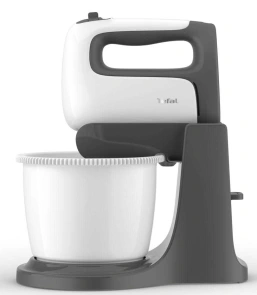 Миксер Tefal стационарный Prep'Mix+ Standbowl 500Вт, насадки-4, чаша-пластик, 2.5л, турборежим, бело-серый №1