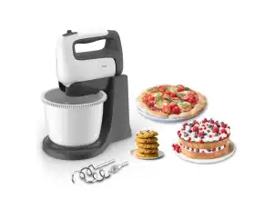Миксер Tefal стационарный Prep'Mix+ Standbowl 500Вт, насадки-4, чаша-пластик, 2.5л, турборежим, бело-серый №3