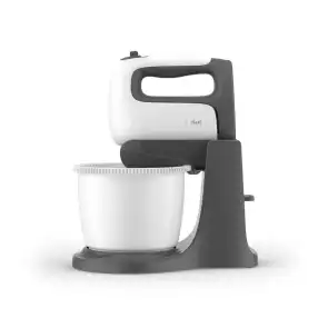 Миксер Tefal стационарный Prep'Mix+ Standbowl 500Вт, насадки-4, чаша-пластик, 2.5л, турборежим, бело-серый №10
