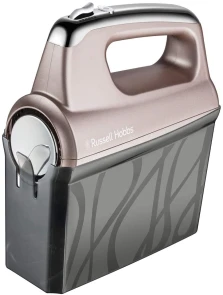 Міксер Russell Hobbs ручний Smoky Quartz, 350Вт, насадки-4, турборежим, сріблястий №4