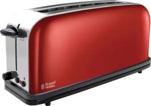 Тостер Russell Hobbs Classic 1100Вт, длинные слоты, металл, красный №1