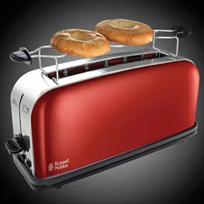 Тостер Russell Hobbs Classic 1100Вт, длинные слоты, металл, красный №7