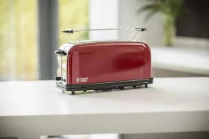 Тостер Russell Hobbs Classic 1100Вт, длинные слоты, металл, красный №10