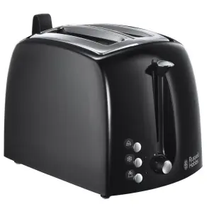 Тостер Russell Hobbs Textures 850Вт, пластик, чорний №1