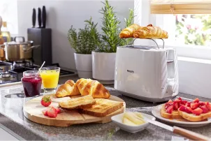 Тостер Philips Daily Collection 830Вт, пластик, белый №3