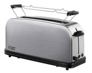 Тостер Russell Hobbs Oxford 1000Вт, довгі слоти, метал, сріблястий №1