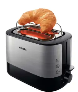 Тостер Philips WiWa Collection 1050Вт, металл/пластик, черный №3