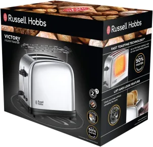 Тостер Russell Hobbs Chester 1670Вт, підігрів, метал. №6