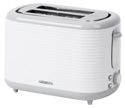 Тостер Ardesto White stripes T-F17WG 930Вт, пластик, білий+сірий