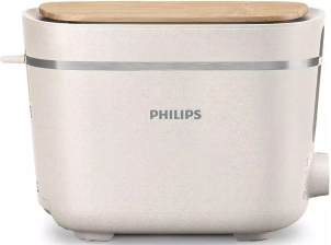 Тостер Philips Series Eco Conscious Edition 830Вт, крышка от пыли, пластик, белый №1